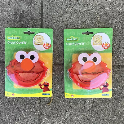 Lot Of 2 Sesame Street ELMO Crust Cutt R  Cutter Red Plastic Evriholder NIB • $9.97