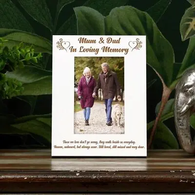 Mum And Dad Memorial Photo Frame In Loving Memory FW-444 • £11.99