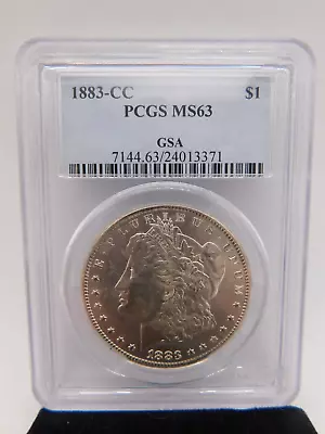 1883-CC Morgan Silver Dollar $1 PCGS MS63 GSA • $349.99