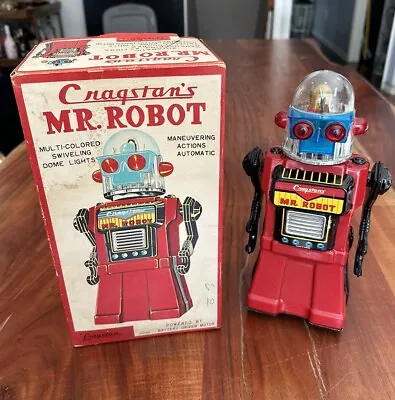 Vintage CRAGSTAN'S MR ROBOT: 11.5  Tin Battery Operated 1961 Japan **WORKING** • $899.99