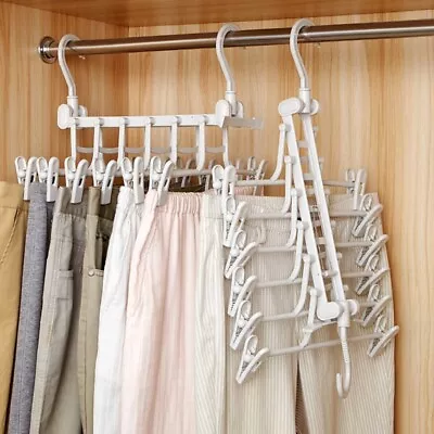 Pants Skirts Shorts Hangers With Clips Clothes Organizer 1 Pack (white). • $20