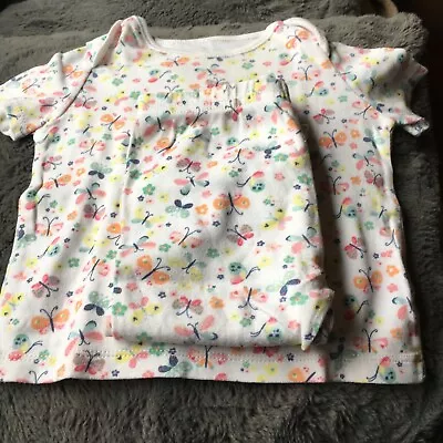 2pairs Of Girls Pyjamas 9/2 Months 1 F And F 1 Matalan 3 Piece • £1