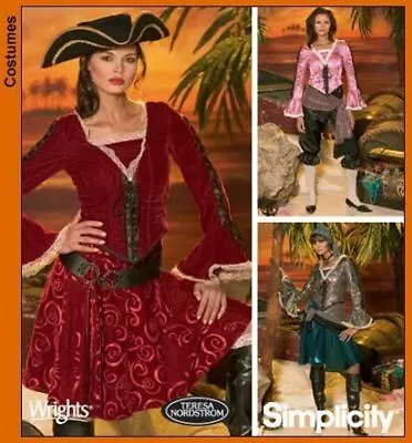 Simplicity Sewing Pattern 4914 Misses Pirate Costumes Size 6-12 Uncut • $10.46