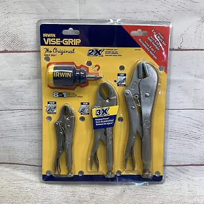 Irwin Tools VISE-GRIP Fast Release Locking Pliers 3-Piece Set With 8-1 *New READ • $46.60