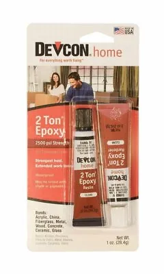 Devcon 2 Ton Epoxy Jewelry Repairs Adhesive Waterproof Clear Resin Bonding Glue • $12.46