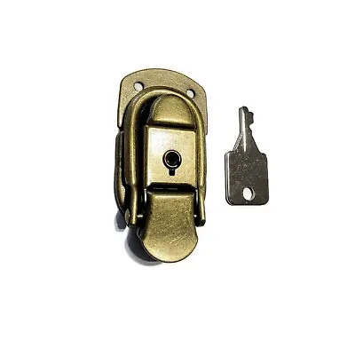 Lockable Box Latch Small Trunk Drawbolt - Chest Steamer Antique Vintage  • $4.20