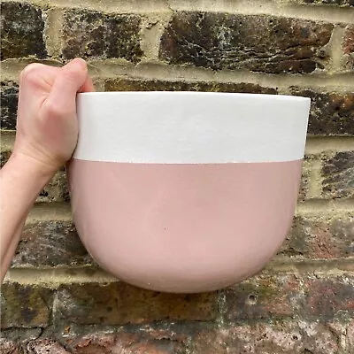 NEW ✨ Medium Wall Mounted Ceramic Planter (Indoor/Outdoor/Pink/plant Pot/oval • £29.95