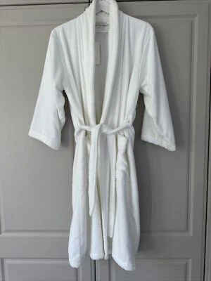 $36.62 • Buy ZARA HOME White Soft Towelling Premium Robe Dressing Gown S-M Rrp £69.99 BNWT