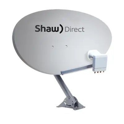 SHAW DIRECT XKU Satellite DISH + QUAD OUTPUT LNB 60E TRIPLE Signal 4 Ports • $121.42