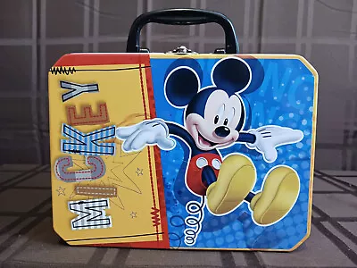 Mickey Mouse So Rockin Boy Genius Class Clown Mini Metal Tin Lunch Box VGC • $12.95