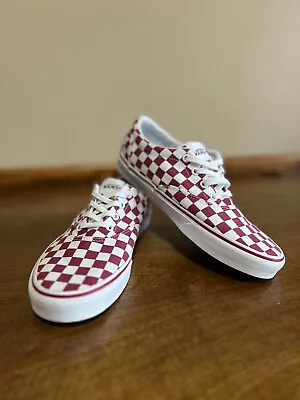 VANS Off The Wall Womens Sz 9 Red Checkered Canvas Sneakers Skater Shoes 721356 • $29.99