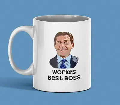 The Office Michael Scott Ceramic Mug  Au Stock World's Best Boss  • $19.65