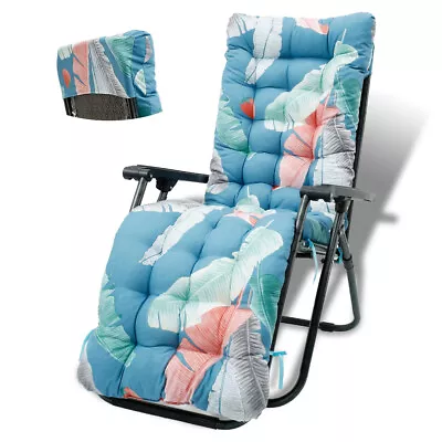 Sun Lounger Cushion Bench Chair Sunbed Garden Recliner Replacement Anti Slip UK • £7.91