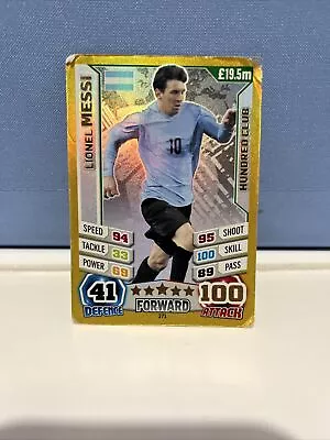 Lionel Messi Hundred Club Match Attax  • £5