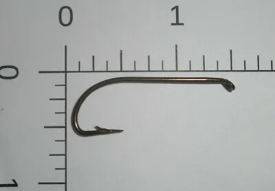 100 MUSTAD #1 Fly Tying Hooks Limerick TD Tapered Eye Bronzed 2 EX STRONG 3667 • $13.99