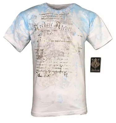 ARCHAIC By AFFLICTION  Men's T-Shirt CASCO Eagle White Tattoo Biker S-4XL $40 NW • $23.99