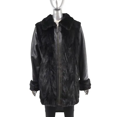 Section Mink And Leather Jacket- Size M • $250