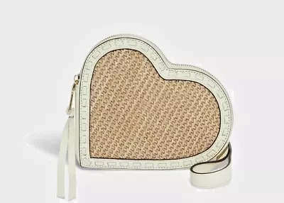 Aimee Kestenberg- All For Love Heart Crossbody- Raffia/Vanilla Ice- NWT- $148 • $99