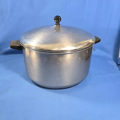 Vintage Farberware 10 Qt Stock Pot With Lid Stainless Steel USA Aluminum • $34.98