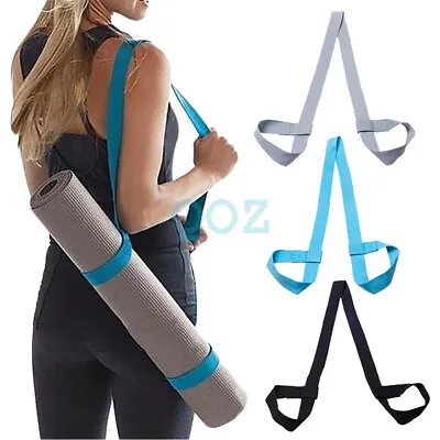 Yoga Mat Strap Belt Sports Sling Shoulder Carry Adjustable Belt Exercise Stretch • $7.20