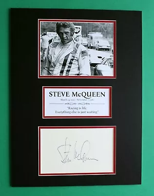 STEVE McQUEEN AUTOGRAPH Display Le Mans • $59.95