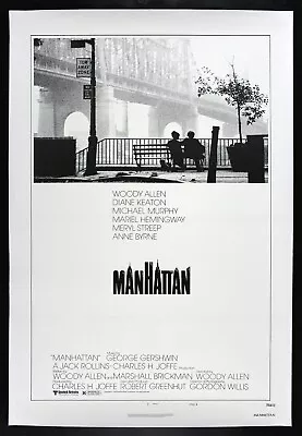 MANHATTAN ✯ CineMasterpieces ORIGINAL MOVIE POSTER NYC NEW YORK CITY WOODY ALLEN • $1495