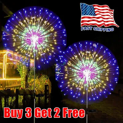 150 LED Solar Firework RGB LED Lights Outdoor Waterproof Path Lawn Garden Lamp • $11.99