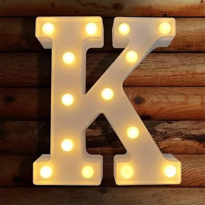 LED Letter Light Up Sign For Night Light Wall Decor Parties Alphabet Marquee • $9.99