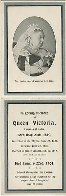 HM QUEEN VICTORIA - Royalty Mourning Greetings Card 116mm X 78mm • £25