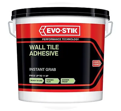 £12.95 • Buy Evo-Stik Instant Grab Wall Tile Adhesive Ready Mixed Ceramic Mosaic Ready
