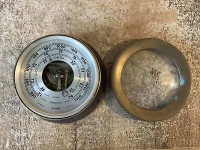 Vintage U.s.a. Chelsea Ship’s Solid Brass Barometer Original Please Read! • $6.50