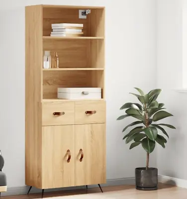 Tall Bookcase With Cupboard Office Storage Filing Cabinet Display Shelving Unit • £148.40
