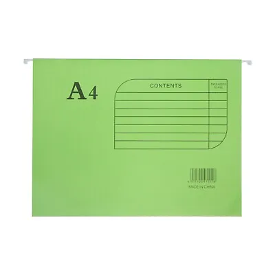 £26.95 • Buy 50x A4 Green Hanging Suspension Files Inc Tabs Inserts Folders Filing Cabinet