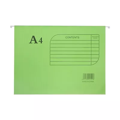 £26.95 • Buy 50x A4 Green Hanging Suspension Files Inc Tabs Inserts Folders Filing Cabinet
