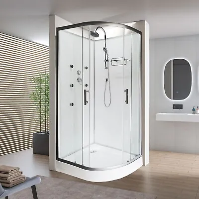 900x900mm White THERMOSTATIC Modern Quadrant Shower Cabin Room Cubicle Enclosure • £549