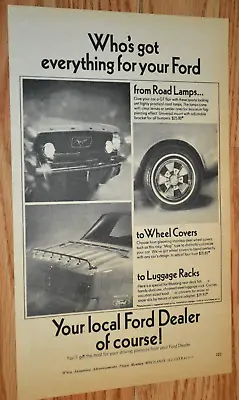 ★★1966 Ford Mustang Accessories Original Vintage Advertisment Print Ad-66 Gt • $10.99