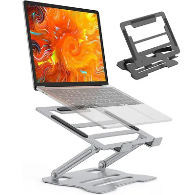Laptop Stand Ergonomic Computer Riser Adjustable Portable Phone Holder Heat-Vent • £15.19