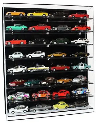 Acrylic Model Wall Display Case For 1:43 Model Cars- 8 Shelves • $197.67