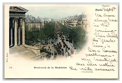 Boulevard De La Madeline Street View Paris France UNP UDB Postcard S17 • $3.55