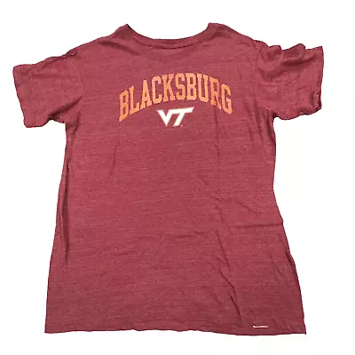 Virgina Tech Hokies Blacksburg Shirt Mens Large Maroon Football Basketball Soft • $10.78