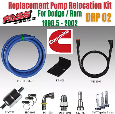 FASS DRP-02 Fuel Replacement Pumps Relocation Kit For 98-02 Dodge Cummins RK-02 • $116.89