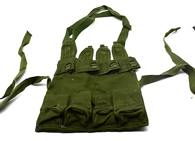 Original Vietnam War Chinese Canvas Pouch AMMO Chest-rig Bandolier Pouch Surplus • $14.80