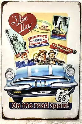 TIN SIGN New 8x12 I Love Lucy Tv Show Ricky Ethel Fred California New York C63 • $9.99