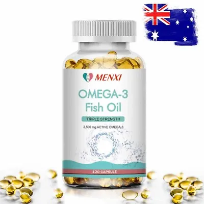 Omega 3 Fish Oil Capsules Triple Strength Joint Support 2500 Mg EPA & DHA AU • $21.98