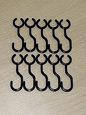 IKEA DUKTIG Childs Play Kitchen Extra Or Replacement Hooks (Set Of 10) - Black • £9.99