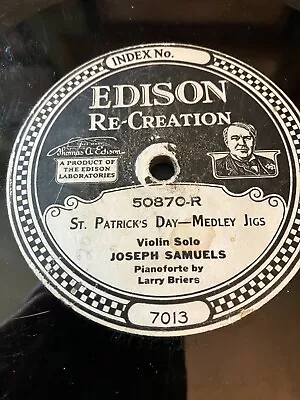 Edison Diamond Disc Record #50879  St. Patrick's Day  Jigs Medley Violin Samuels • $10.99