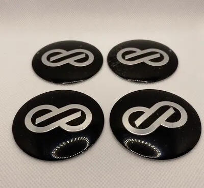 Enkei Black & Silver Wheel Center Cap Emblems/Stickers 56mm Emblem 4pc JDM Caps • $38