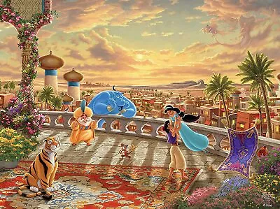 Ceaco Aladdin Disney Thomas Kinkade 750 Piece Puzzle • $33