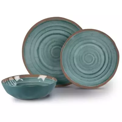 Kampa Terracotta 12 Piece Melamine Camping Tableware Set • £42.95