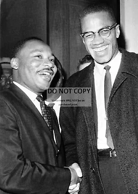 *5x7* Photo - Martin Luther King Jr. And Malcolm X Civil Rights Icons (ww267) • $7.98